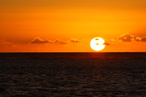 západ slnka na ostrove Maurícius (február 2013)